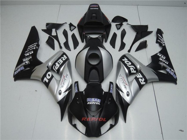 2004-2005 Black Silver Repsol Honda CBR1000RR Motorcyle Fairings UK Factory 2004-2005 Black Silver Repsol Honda CBR1000RR Motorcyle Fairings UK Factory