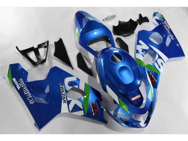 2004-2005 Blue White Suzuki GSXR 600/750 Motorcylce Fairings UK Factory 2004-2005 Blue White Suzuki GSXR 600/750 Motorcylce Fairings UK Factory