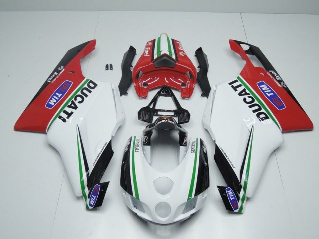 2005-2006 White Red Enel Ducati 749 999 Bike Fairing Kit UK Factory 2005-2006 White Red Enel Ducati 749 999 Bike Fairing Kit UK Factory