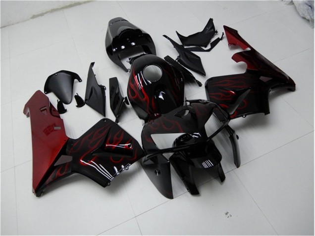 2005-2006 Red Flame Black Honda CBR600RR Bike Fairings UK Factory
