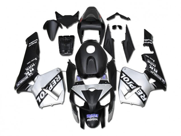 2005-2006 Silver Repsol Black Honda CBR600RR Bike Fairings UK Factory 2005-2006 Silver Repsol Black Honda CBR600RR Bike Fairings UK Factory