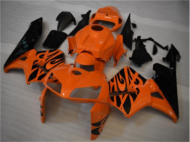 2005-2006 Orange Black Honda CBR600RR Motorbike Fairing UK Factory