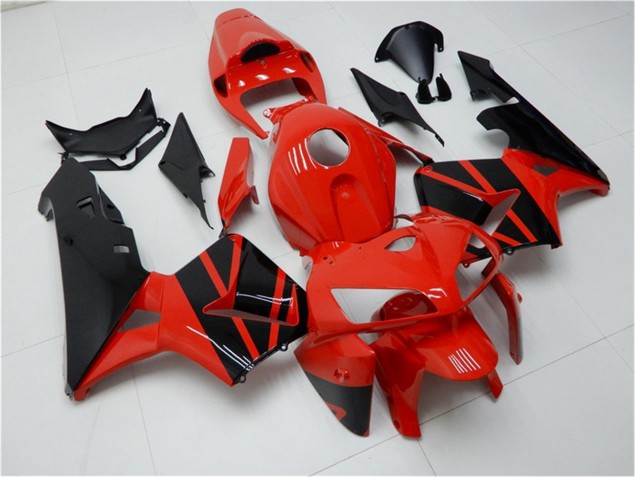 2005-2006 Red Black Honda CBR600RR Motorcycle Fairings Kits UK Factory 2005-2006 Red Black Honda CBR600RR Motorcycle Fairings Kits UK Factory