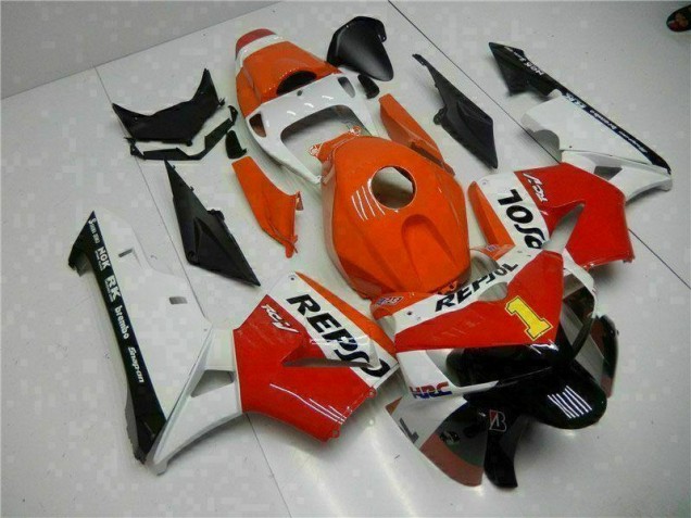 2005-2006 Orange Repsol Honda CBR600RR Bike Fairing Kit UK Factory 2005-2006 Orange Repsol Honda CBR600RR Bike Fairing Kit UK Factory