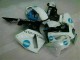 2005-2006 White Blue Honda CBR600RR Motorcyle Fairings UK Factory