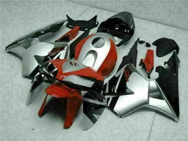 2005-2006 Black Silver Red Honda CBR600RR Motorcycle Fairings UK Factory