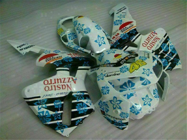 2005-2006 White Blue Nastro Azzurro 46 Honda CBR600RR Motorcycle Fairing UK Factory 2005-2006 White Blue Nastro Azzurro 46 Honda CBR600RR Motorcycle Fairing UK Factory