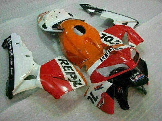 2005-2006 Orange Black Repsol Honda CBR600RR Motorcycle Bodywork UK Factory 2005-2006 Orange Black Repsol Honda CBR600RR Motorcycle Bodywork UK Factory