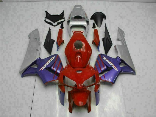 2005-2006 Red Purple Honda CBR600RR Motorbike Fairing Kits UK Factory 2005-2006 Red Purple Honda CBR600RR Motorbike Fairing Kits UK Factory