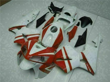 2005-2006 White Red Honda CBR600RR Motorcycle Fairings UK Factory