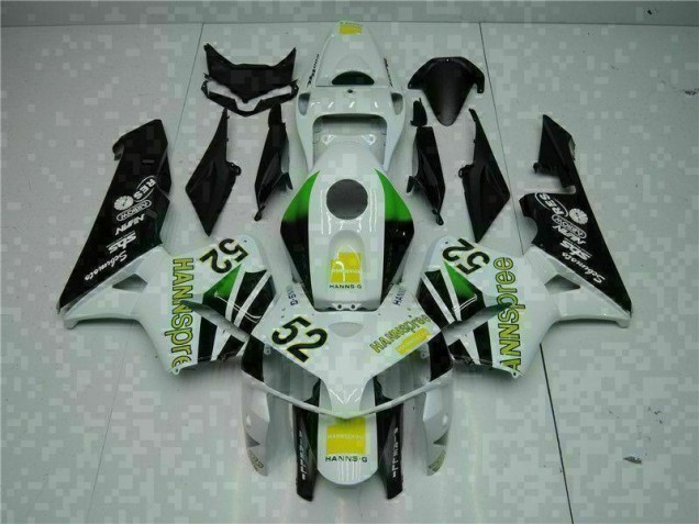 2005-2006 White Yellow Green 52 Honda CBR600RR Motorcycle Bodywork UK Factory 2005-2006 White Yellow Green 52 Honda CBR600RR Motorcycle Bodywork UK Factory