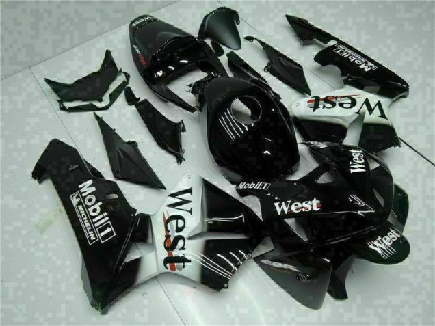 2005-2006 Black West Honda CBR600RR Motorbike Fairing Kits UK Factory 2005-2006 Black West Honda CBR600RR Motorbike Fairing Kits UK Factory