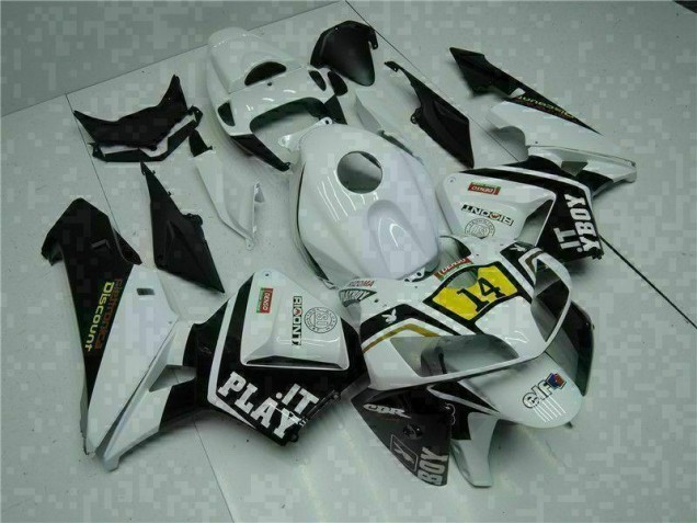 2005-2006 White Playboy 14 Honda CBR600RR Motorcycle Replacement Fairings UK Factory 2005-2006 White Playboy 14 Honda CBR600RR Motorcycle Replacement Fairings UK Factory