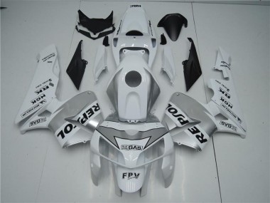 2005-2006 White Silver Black Honda CBR600RR Motorcycle Fairings MF1144 UK Factory