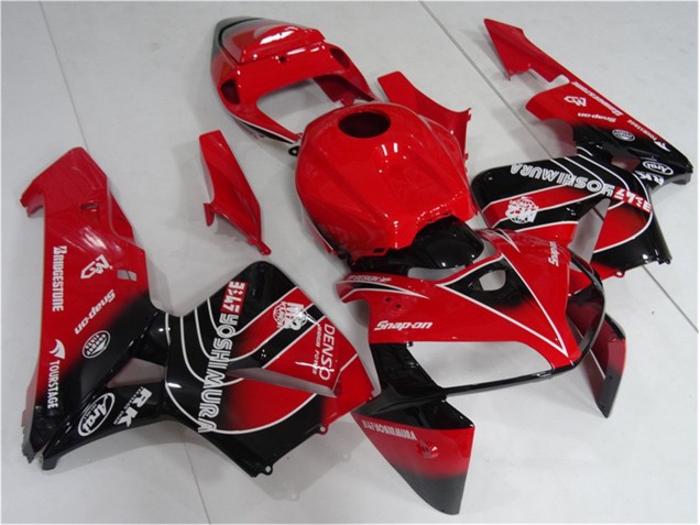 2005-2006 Red Black Honda CBR600RR Motorcycle Fairing Kit UK Factory 2005-2006 Red Black Honda CBR600RR Motorcycle Fairing Kit UK Factory
