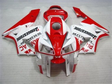 2005-2006 Red White Honda CBR600RR Bike Fairings UK Factory