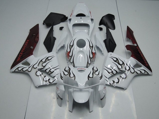2005-2006 Black Flame Honda CBR600RR Motorbike Fairing UK Factory 2005-2006 Black Flame Honda CBR600RR Motorbike Fairing UK Factory