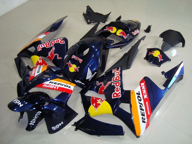 2005-2006 Dark Blue Red Bull Repsol Honda CBR600RR Motorcycle Fairings Kits UK Factory 2005-2006 Dark Blue Red Bull Repsol Honda CBR600RR Motorcycle Fairings Kits UK Factory