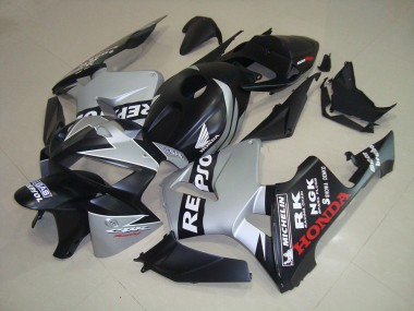 2005-2006 Matte Black Silver Repsol Honda CBR600RR Bike Fairings UK Factory