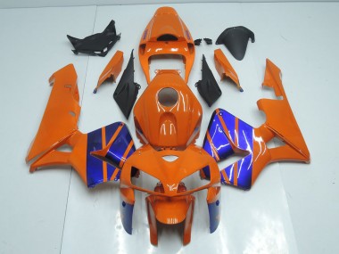 2005-2006 Orange Blue Honda CBR600RR Motorcycle Fairings Kit UK Factory