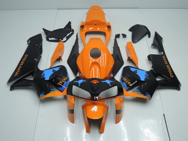 2005-2006 Orange Black Honda CBR600RR Motorcycle Fairings UK Factory 2005-2006 Orange Black Honda CBR600RR Motorcycle Fairings UK Factory