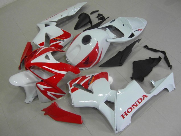 2005-2006 Red White Honda CBR600RR Replacement Motorcycle Fairings UK Factory 2005-2006 Red White Honda CBR600RR Replacement Motorcycle Fairings UK Factory