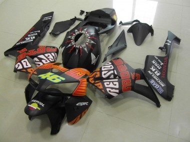 2005-2006 ROSSI Matte Black Honda CBR600RR Motorcycle Fairings MF3039 UK Factory