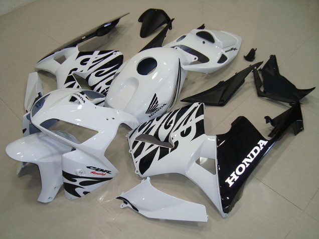 2005-2006 White Black Honda CBR600RR Motor Fairings UK Factory 2005-2006 White Black Honda CBR600RR Motor Fairings UK Factory