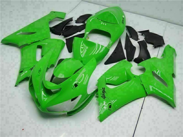 2005-2006 Green Kawasaki ZX6R Motorcycle Replacement Fairings UK Factory 2005-2006 Green Kawasaki ZX6R Motorcycle Replacement Fairings UK Factory