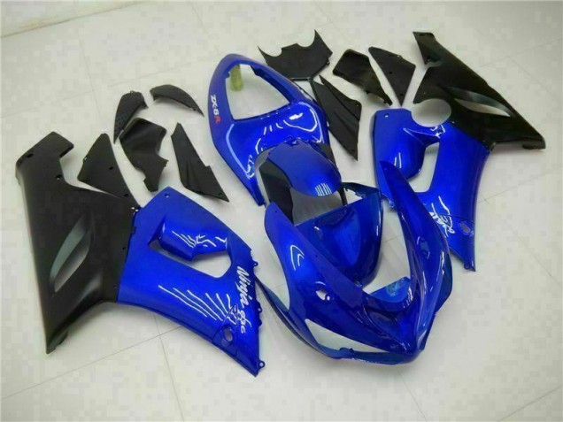 2005-2006 Blue Kawasaki ZX6R Motorcycle Fairing Kit UK Factory 2005-2006 Blue Kawasaki ZX6R Motorcycle Fairing Kit UK Factory