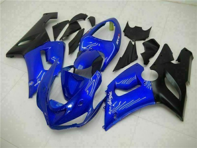 2005-2006 Blue Kawasaki ZX6R Motorcycle Fairing Kit UK Factory 2005-2006 Blue Kawasaki ZX6R Motorcycle Fairing Kit UK Factory