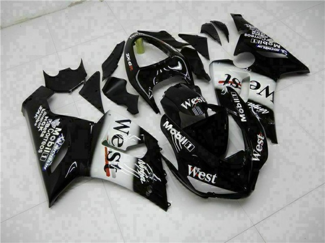 2005-2006 Black Kawasaki ZX6R Bike Fairings UK Factory 2005-2006 Black Kawasaki ZX6R Bike Fairings UK Factory