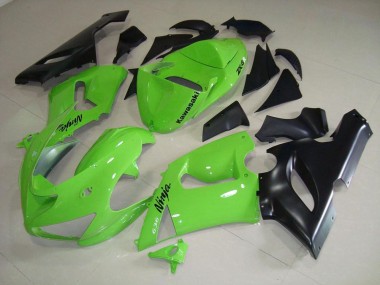 2005-2006 Lime Green Kawasaki Ninja ZX6R Motorcycle Fairings MF3674 UK Factory