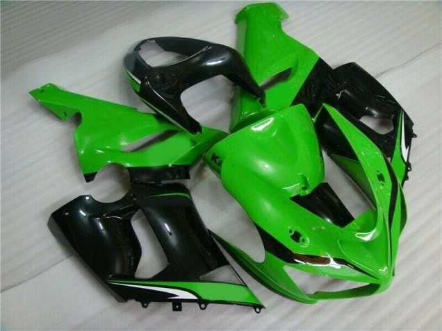 2005-2006 Green White Black Kawasaki ZX6R Motorcyle Fairings UK Factory 2005-2006 Green White Black Kawasaki ZX6R Motorcyle Fairings UK Factory
