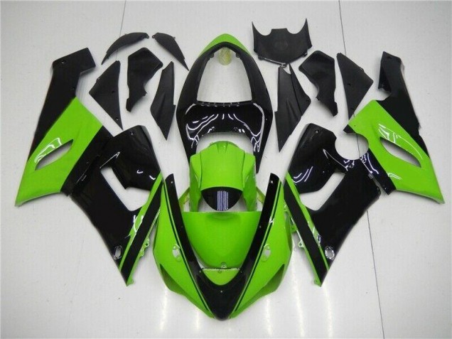 2005-2006 Green Black Kawasaki ZX6R Motor Fairings UK Factory 2005-2006 Green Black Kawasaki ZX6R Motor Fairings UK Factory