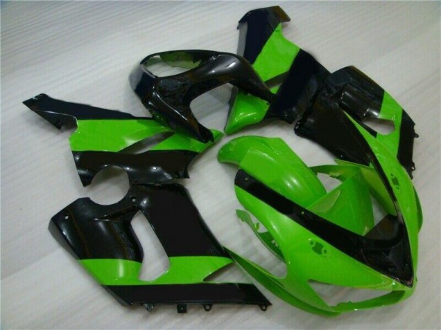 2005-2006 Green Black Kawasaki ZX6R Motorbike Fairing UK Factory