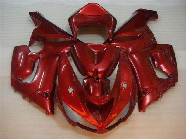 2005-2006 Red Kawasaki ZX6R Bike Fairing UK Factory 2005-2006 Red Kawasaki ZX6R Bike Fairing UK Factory