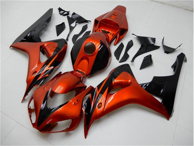 2006-2007 Orange Black Honda CBR1000RR Motorcycle Fairings Kit UK Factory 2006-2007 Orange Black Honda CBR1000RR Motorcycle Fairings Kit UK Factory