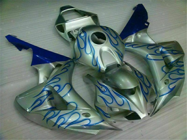 2006-2007 Blue Flame Silver Honda CBR1000RR Motorcycle Fairing Kits UK Factory 2006-2007 Blue Flame Silver Honda CBR1000RR Motorcycle Fairing Kits UK Factory
