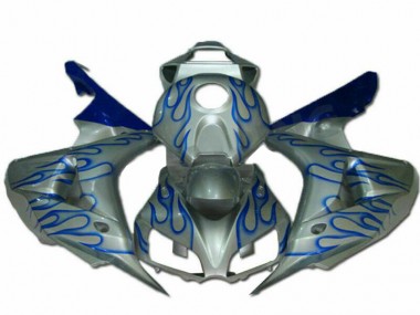2006-2007 Blue Flame Silver Honda CBR1000RR Motorcycle Fairing Kits UK Factory