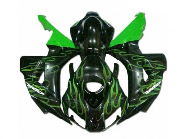 2006-2007 Green Flame Black Honda CBR1000RR Moto Fairings UK Factory