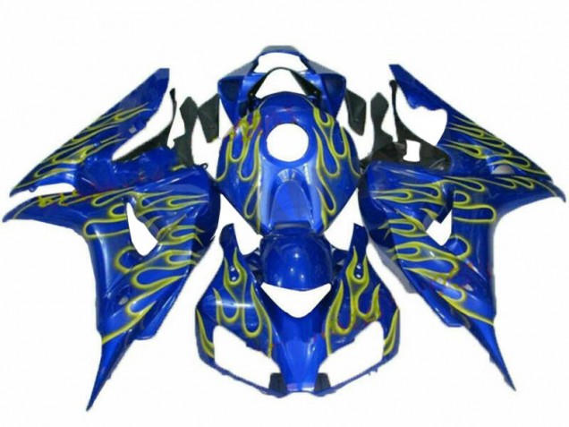 2006-2007 Yellow Flame Blue Honda CBR1000RR Replacement Fairings UK Factory 2006-2007 Yellow Flame Blue Honda CBR1000RR Replacement Fairings UK Factory