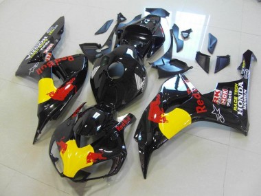 2006-2007 Black Red Bull Honda CBR1000RR Bike Fairing Kit UK Factory