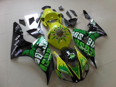 2006-2007 Green Yellow Rossi Honda CBR1000RR Replacement Motorcycle Fairings UK Factory
