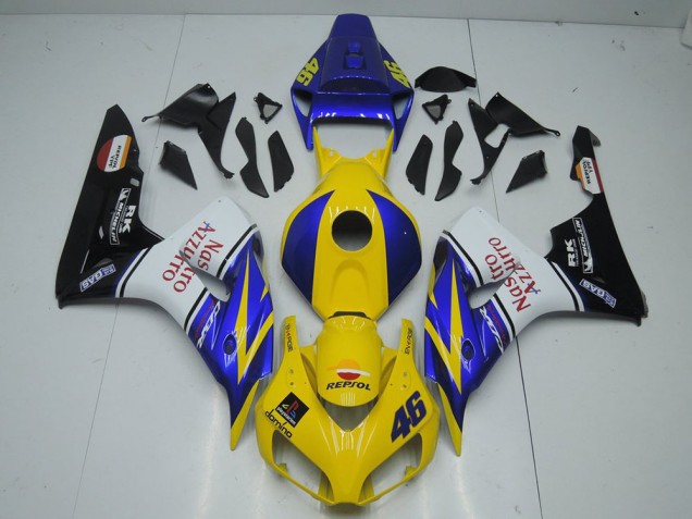 2006-2007 Yellow Nastro Honda CBR1000RR Motorcycle Fairings Kit UK Factory 2006-2007 Yellow Nastro Honda CBR1000RR Motorcycle Fairings Kit UK Factory