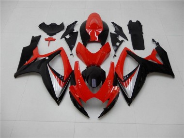 2006-2007 Red Black Suzuki GSXR 600/750 Replacement Motorcycle Fairings UK Factory