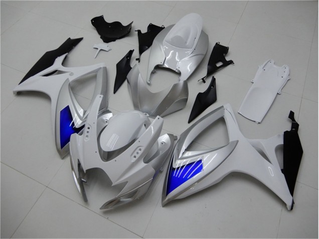 2006-2007 White Blue Suzuki GSXR 600/750 Motorcylce Fairings UK Factory 2006-2007 White Blue Suzuki GSXR 600/750 Motorcylce Fairings UK Factory