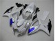 2006-2007 White Blue Suzuki GSXR 600/750 Motorcylce Fairings UK Factory 2006-2007 White Blue Suzuki GSXR 600/750 Motorcylce Fairings UK Factory