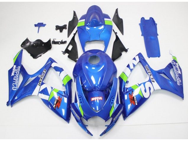 2006-2007 Blue White Suzuki GSXR 600/750 Motorcycle Fairings UK Factory 2006-2007 Blue White Suzuki GSXR 600/750 Motorcycle Fairings UK Factory