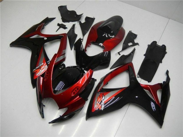 2006-2007 Red Black Suzuki GSXR 600/750 Motor Bike Fairings UK Factory 2006-2007 Red Black Suzuki GSXR 600/750 Motor Bike Fairings UK Factory